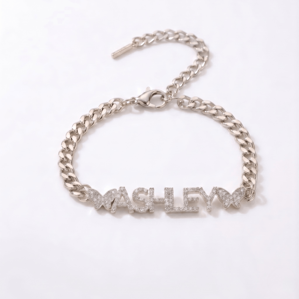 Ice out Personalized Single Name Nameplate Bracelet