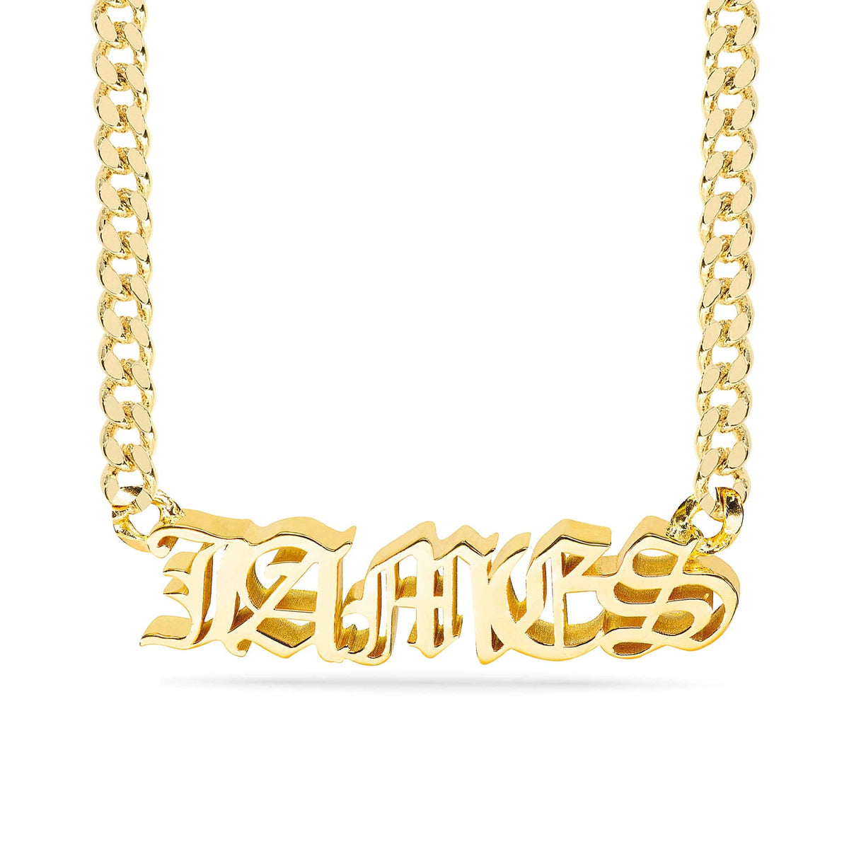 Personalized Gothic 3D Name Necklace &quot;JAMES&quot;
