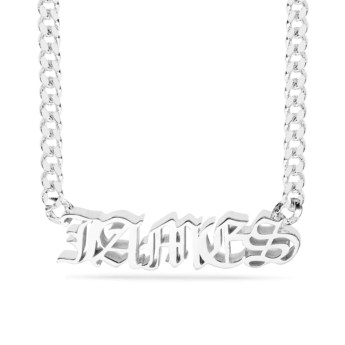 Personalized Gothic 3D Name Necklace &quot;JAMES&quot;