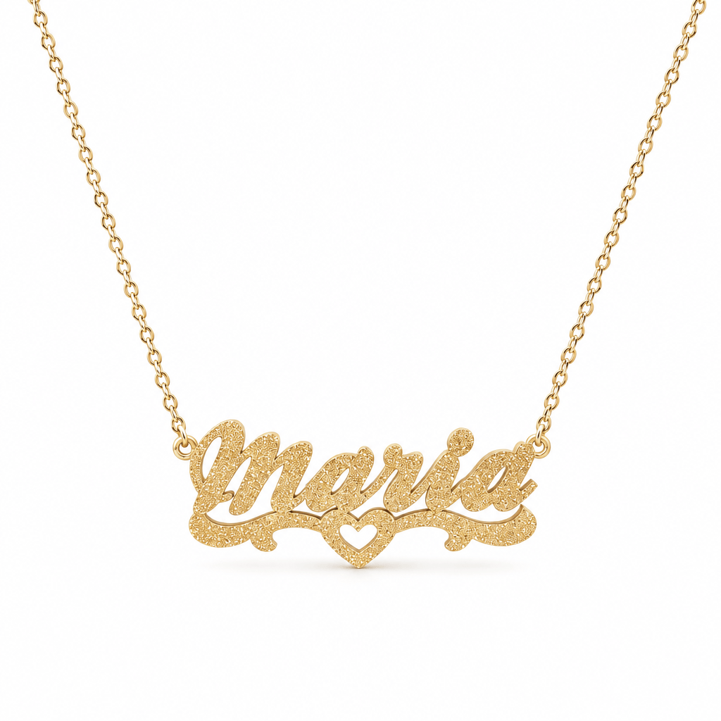 Name Necklace with Heart