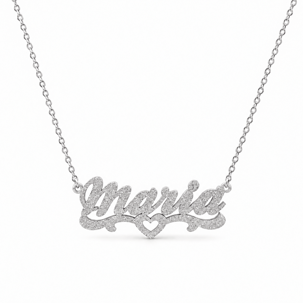 Name Necklace with Heart