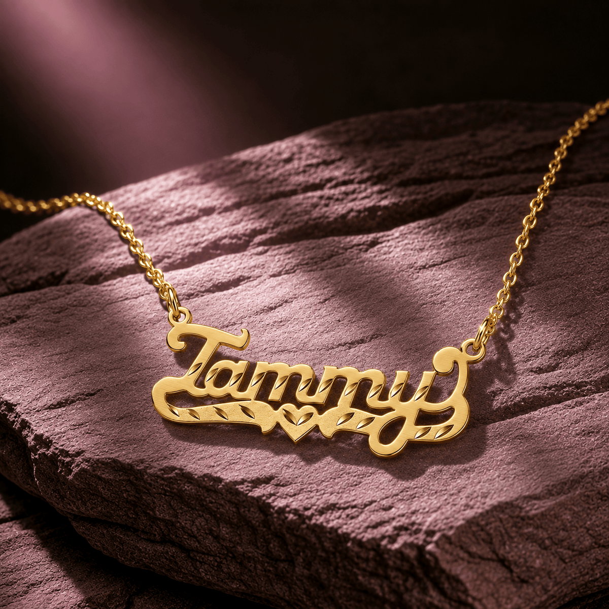 Personalized Name necklace with Diamond Cut