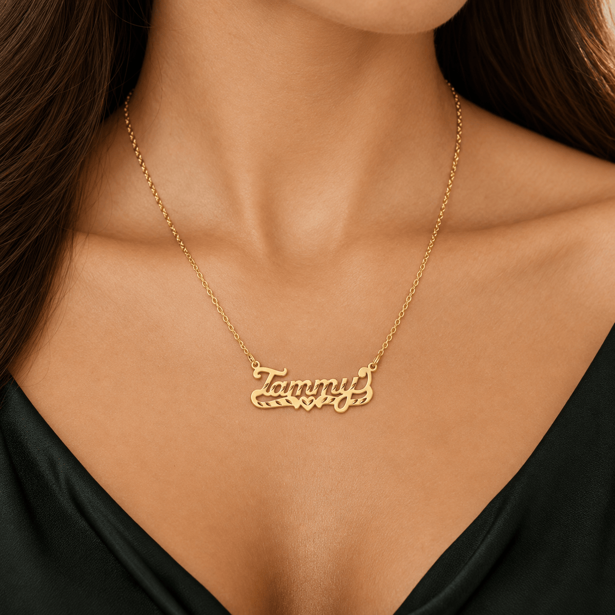 Personalized Name necklace with Diamond Cut