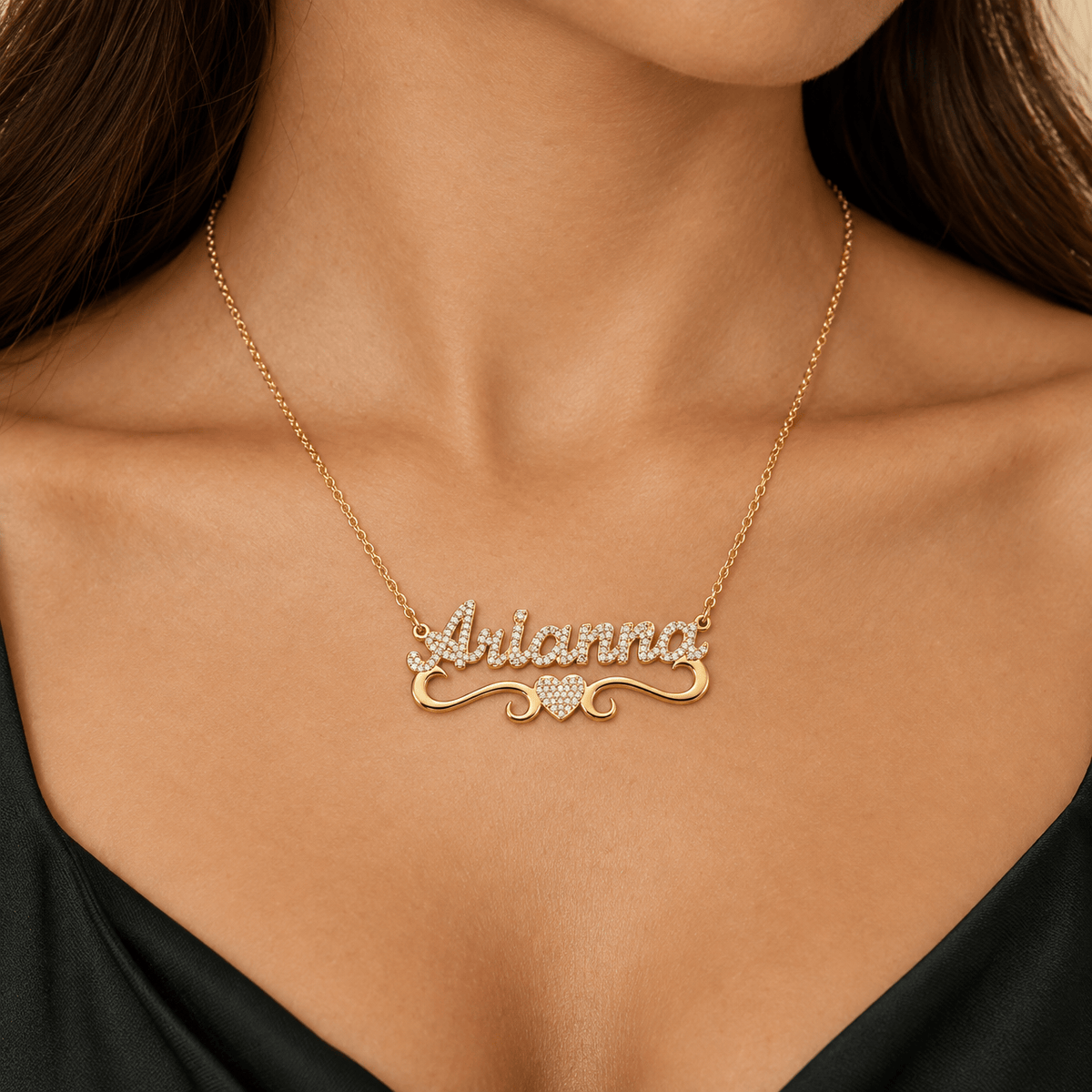 Ice out Personalized Single Name Nameplate Necklace
