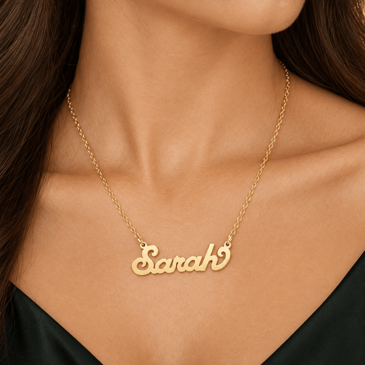 Personalized Name necklace with  Satin Finish