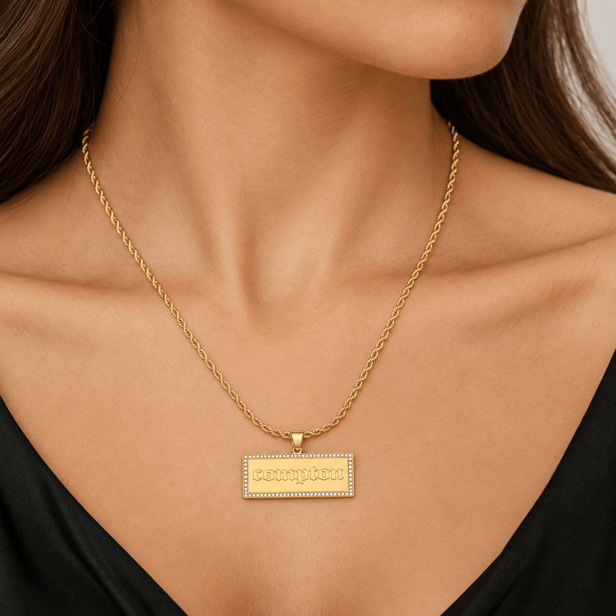 Compton Luxe Gold-Plated Pendant Necklace