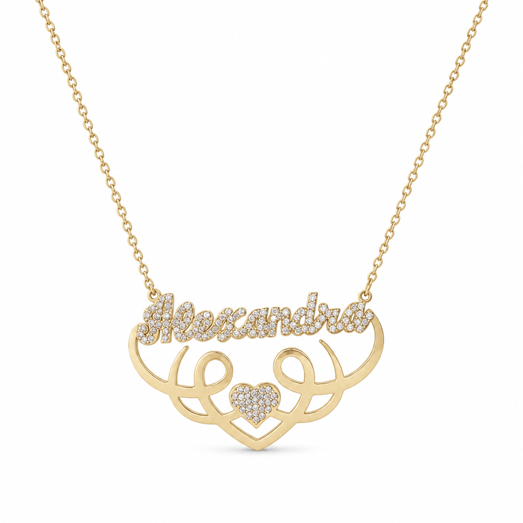 Personalized Single Fancy Name Necklace