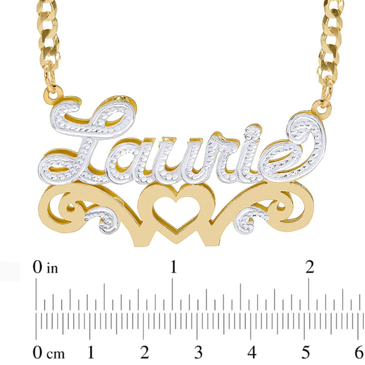 Double-plated Script Name Necklace