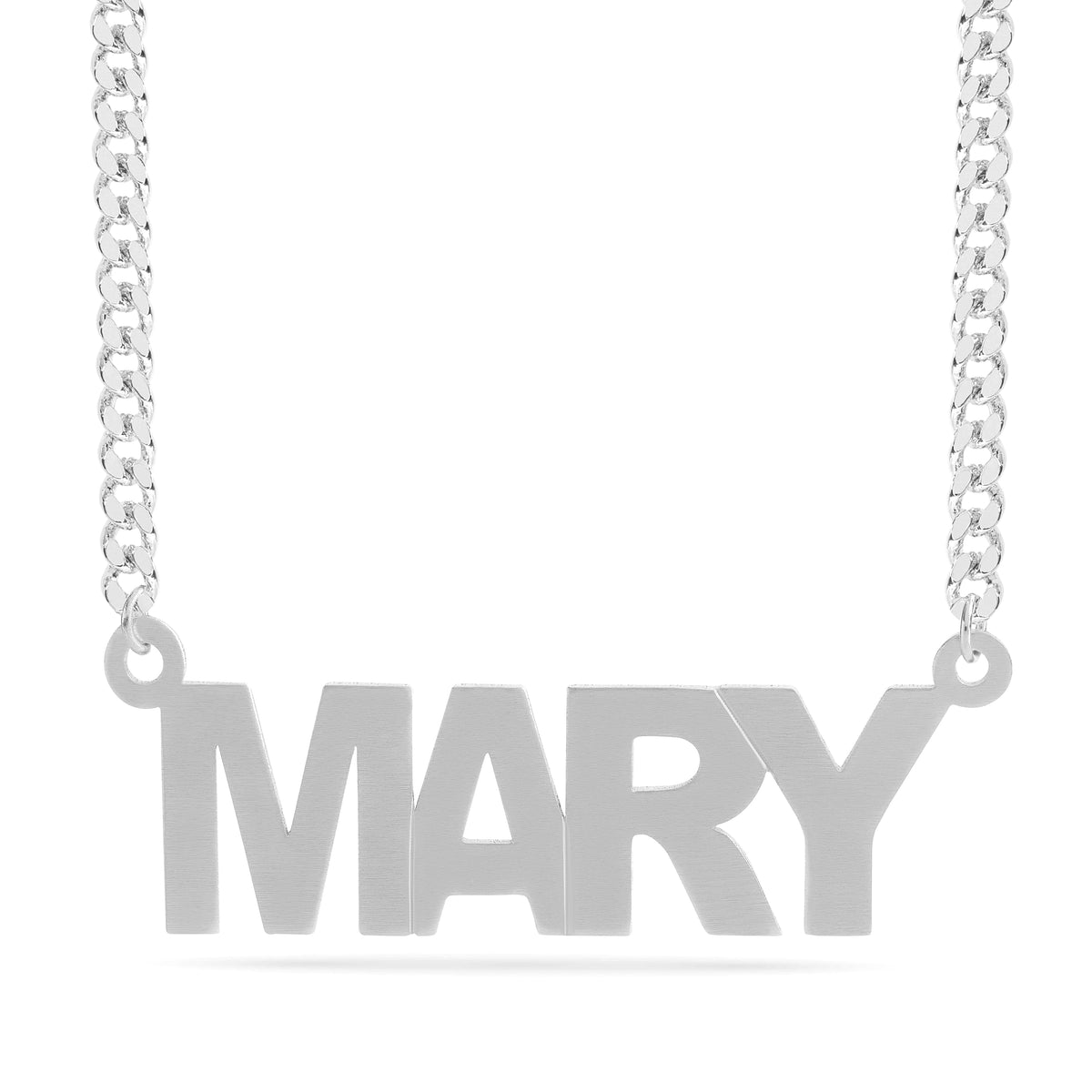 Personalized Name necklace with Satin Finish &quot;MARY&quot;