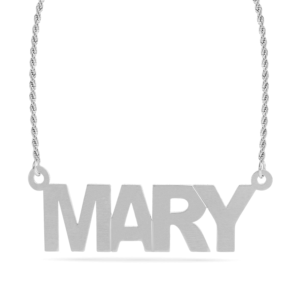 Personalized Name necklace with Satin Finish &quot;MARY&quot;