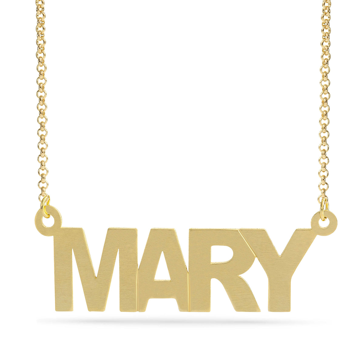 Personalized Name necklace with Satin Finish &quot;MARY&quot;