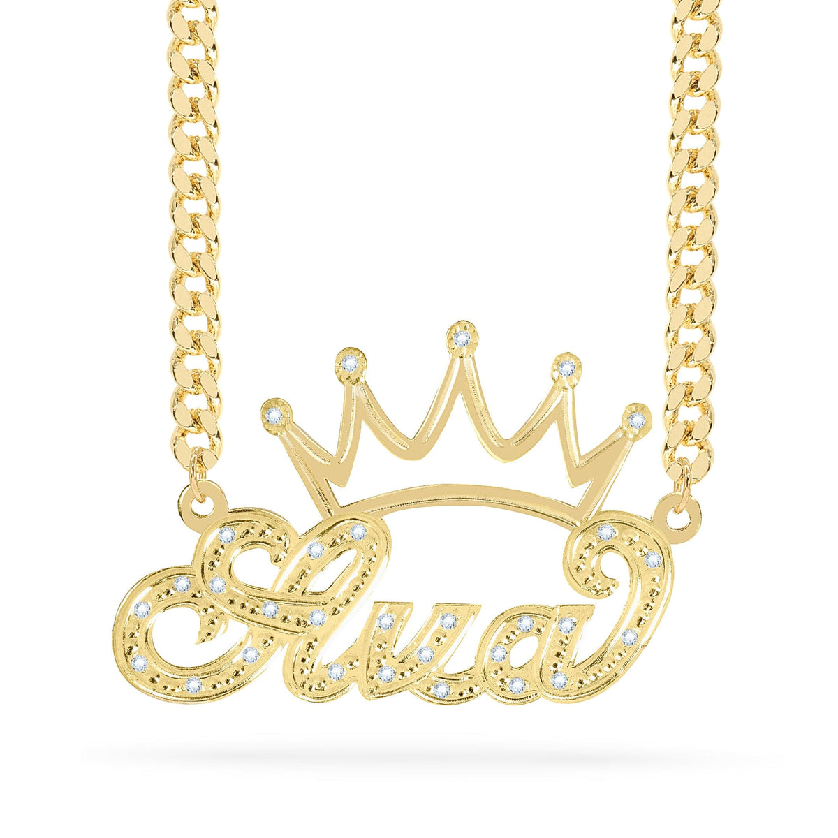 Diamonds Custom Name Necklace &quot;Ava&quot;