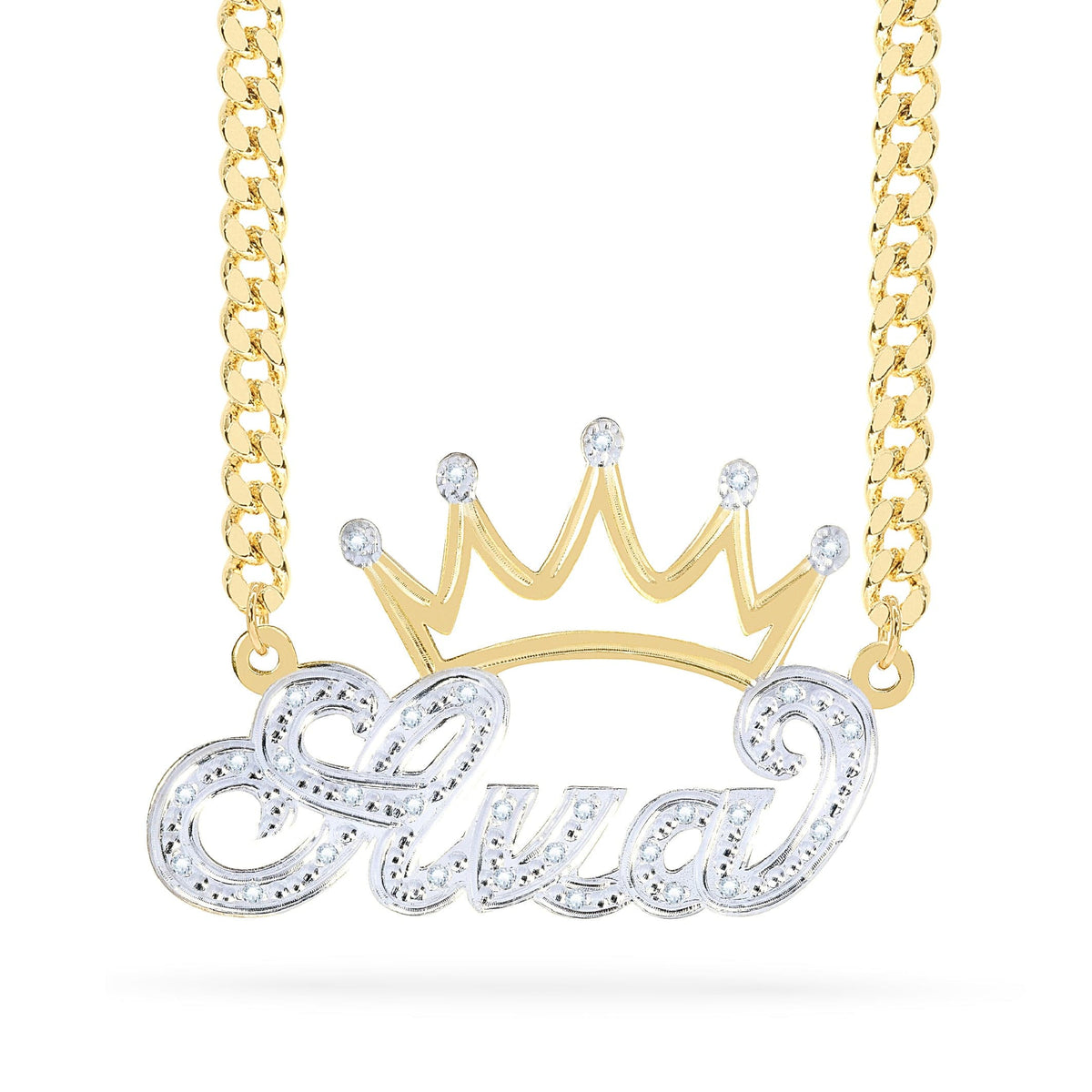 Diamonds Custom Name Necklace &quot;Ava&quot;