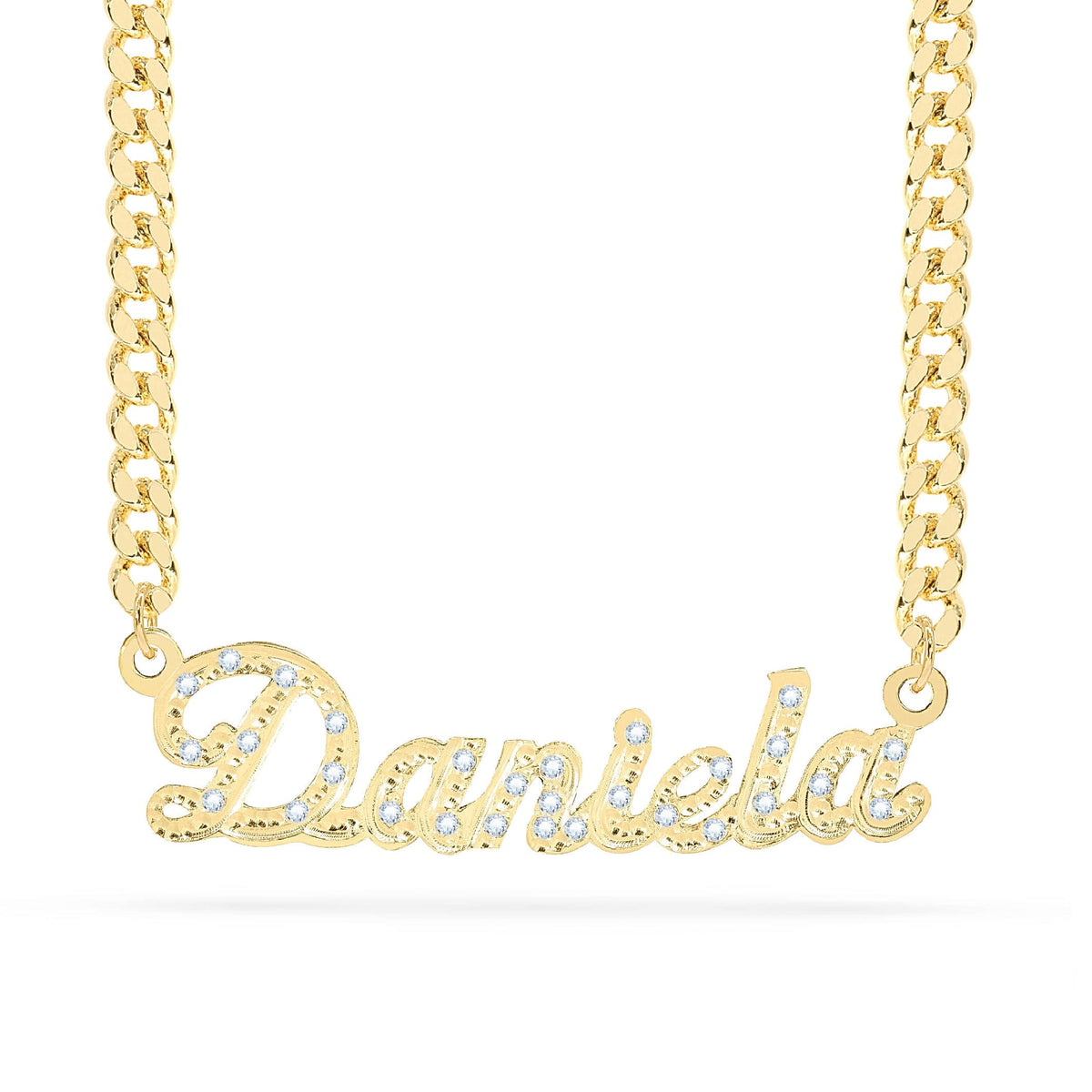 Diamond Custom Name Necklace &quot;Daniela&quot;