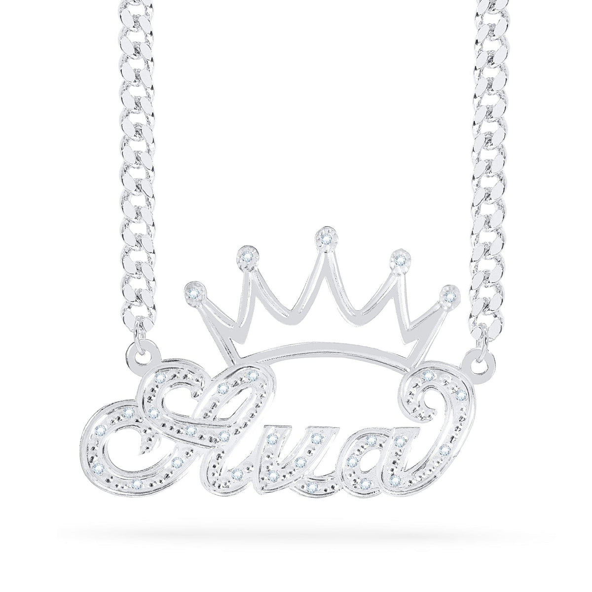 Diamonds Custom Name Necklace &quot;Ava&quot;
