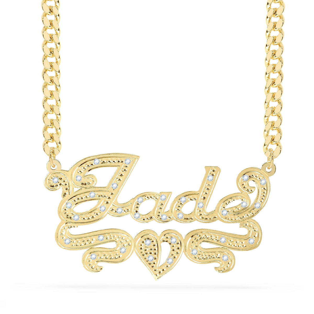 Diamond Custom Name Necklace &quot;Jade&quot;
