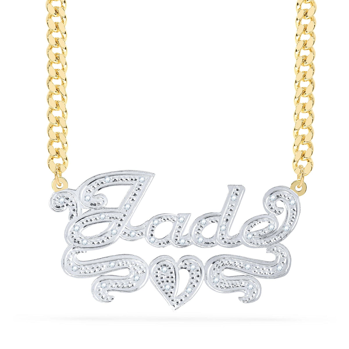 Diamond Custom Name Necklace &quot;Jade&quot;