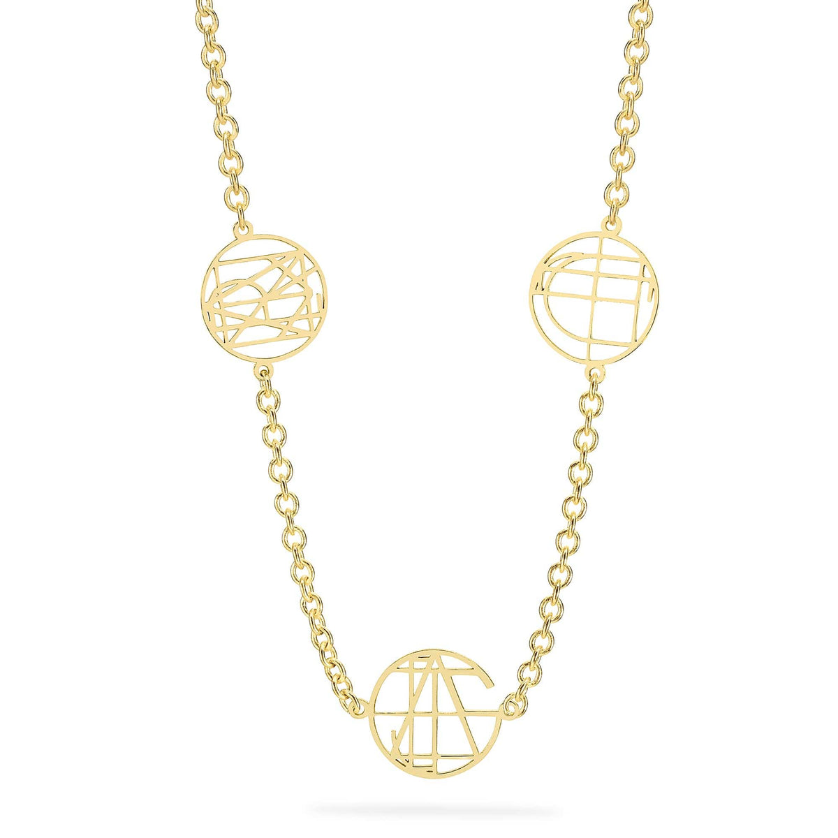 Custom Multi Name Monogram necklace