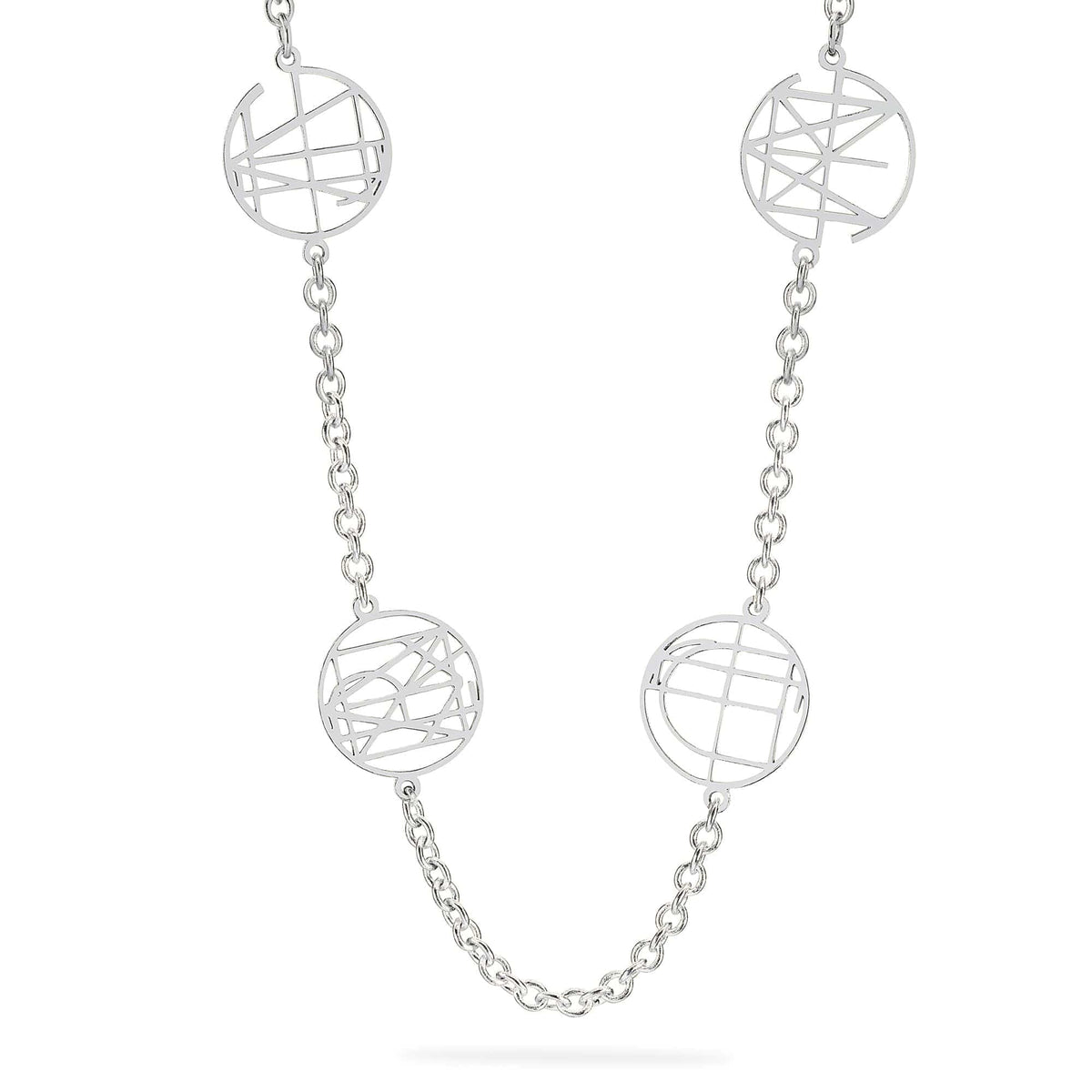 Custom Multi Name Monogram necklace