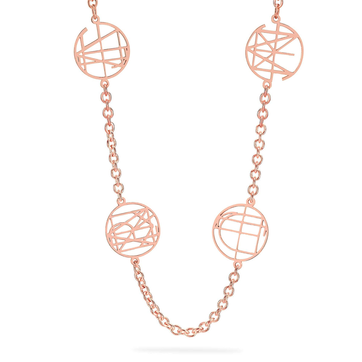 Custom Multi Name Monogram necklace