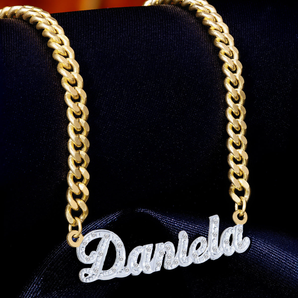Diamond Custom Name Necklace &quot;Daniela&quot;