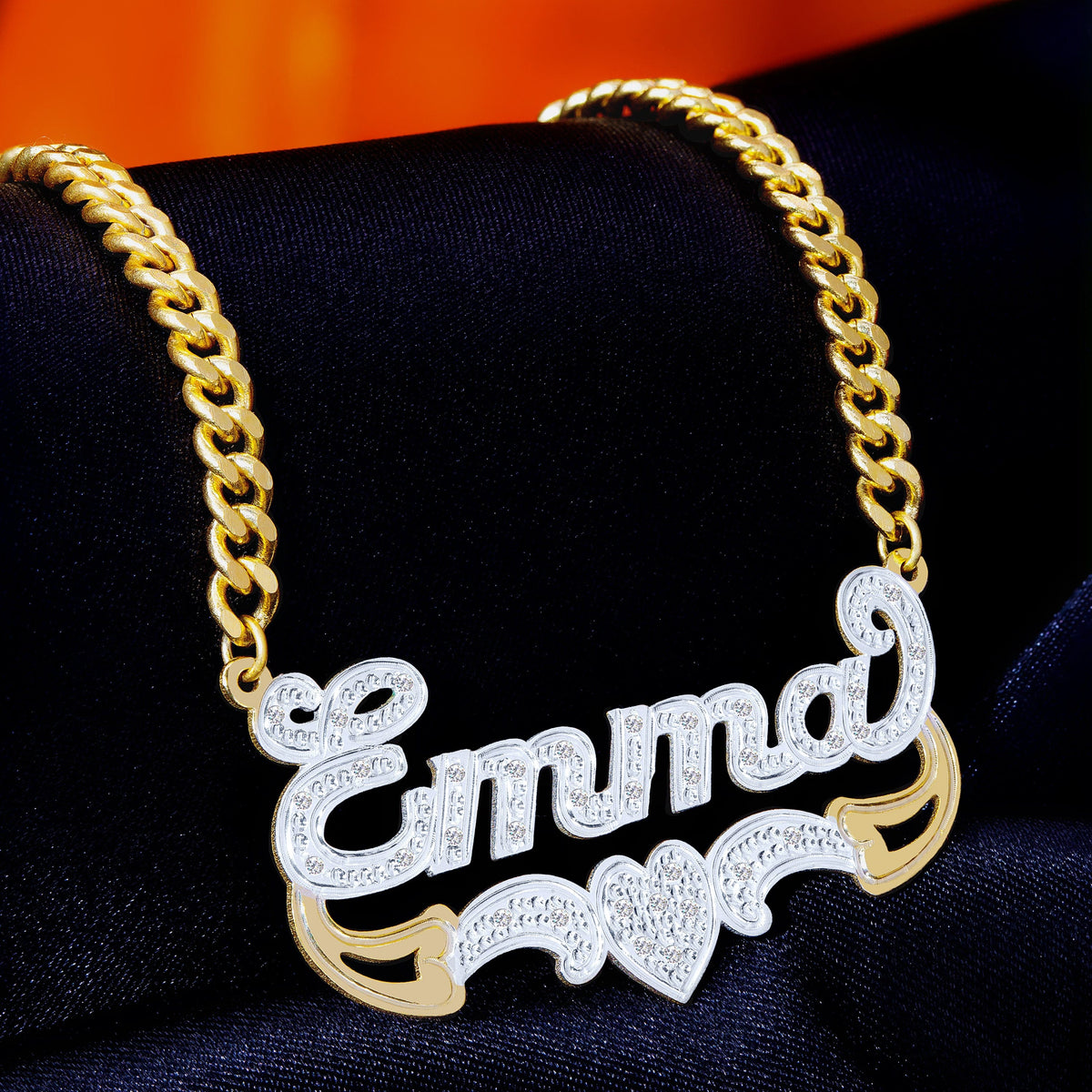 Diamond Custom Name Necklace &quot;Emma&quot;