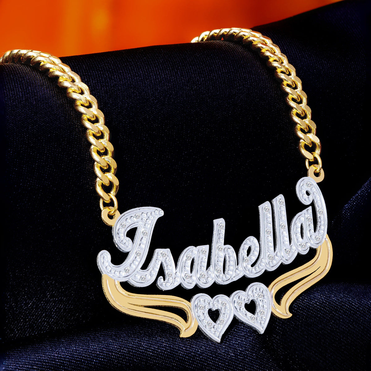 Diamond Custom Name Necklace &quot;Isabella&quot;