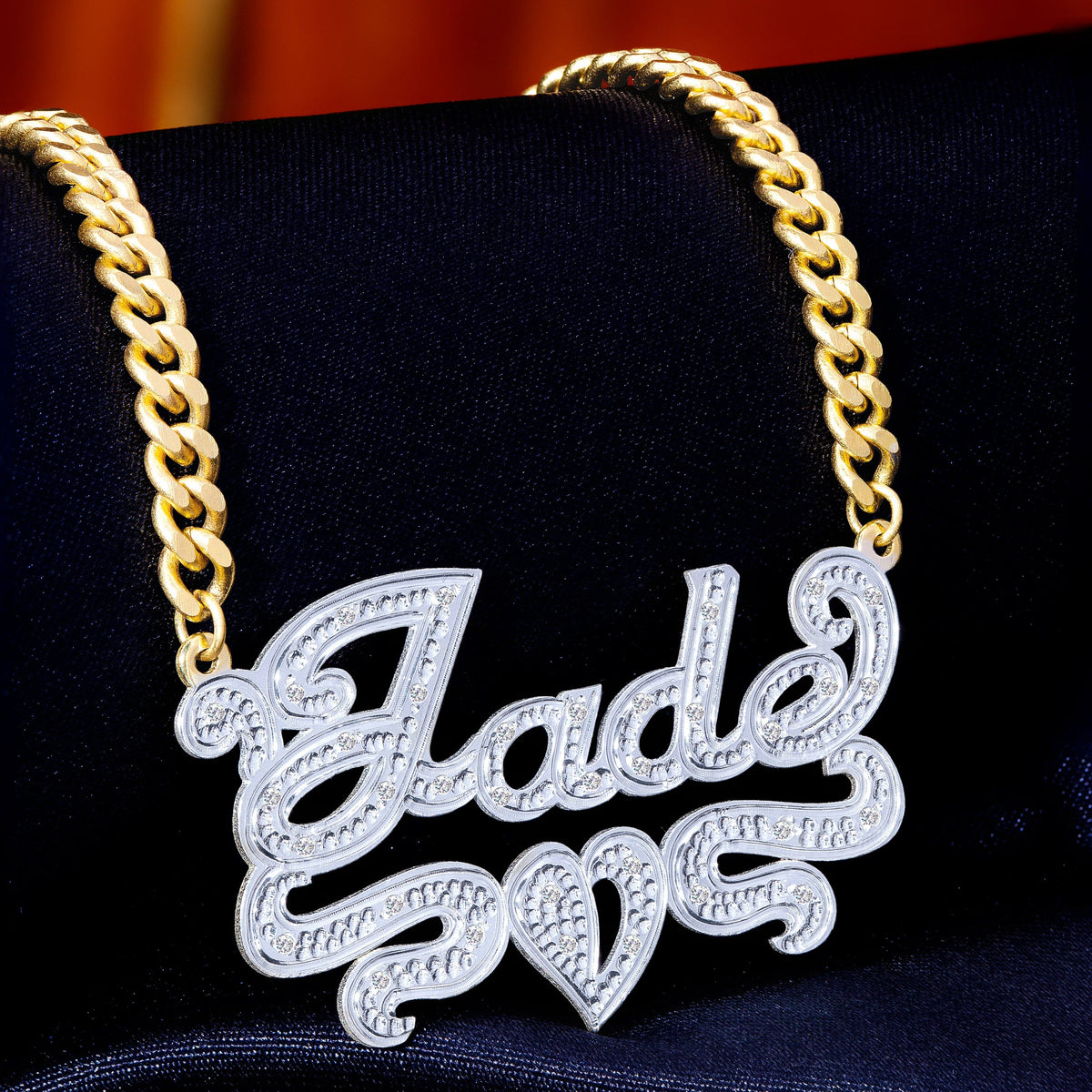 Diamond Custom Name Necklace &quot;Jade&quot;