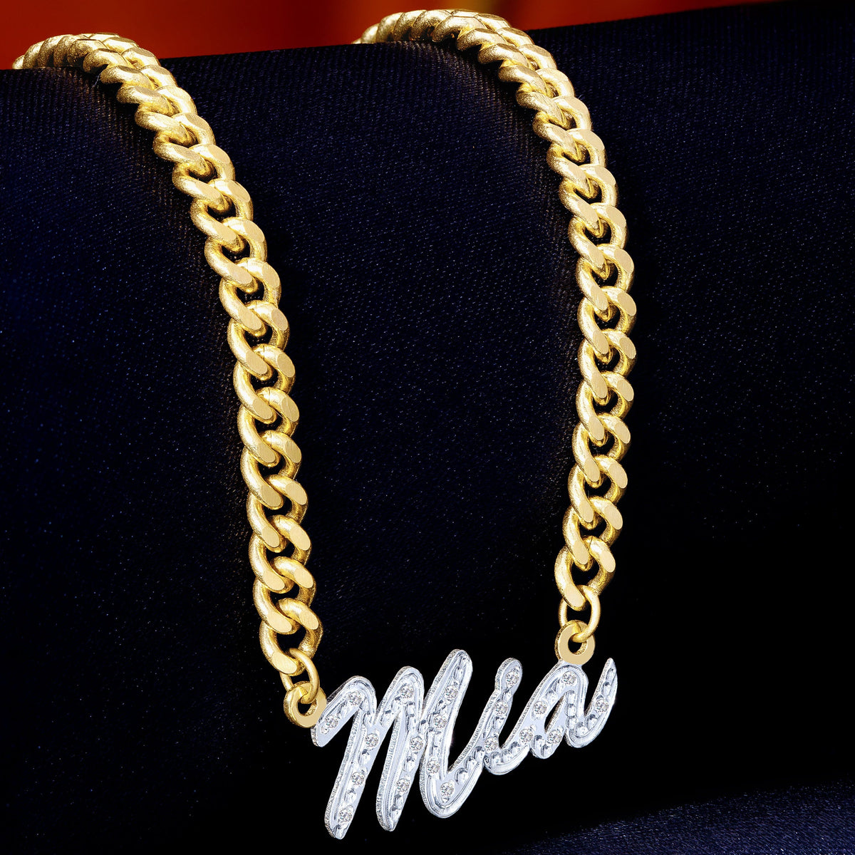 Diamond Custom Name Necklace &quot;Mia&quot;