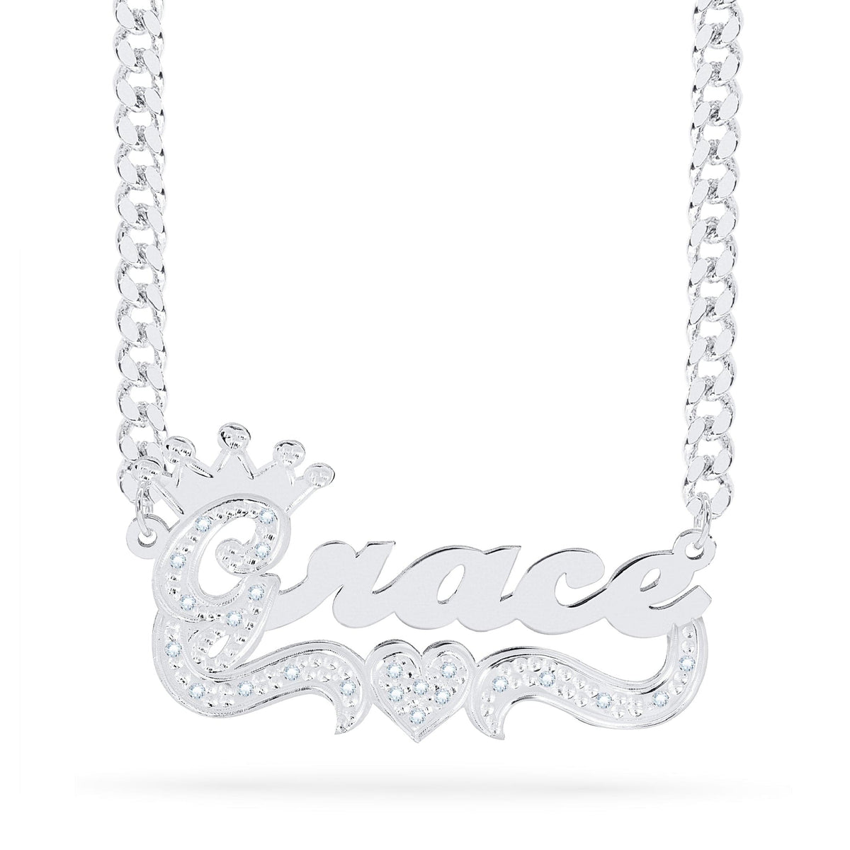 Diamonds Custom Name Necklace &quot;Grace&quot;
