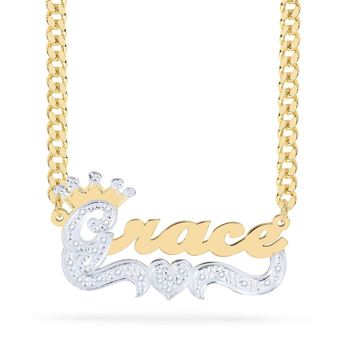 Diamonds Custom Name Necklace &quot;Grace&quot;