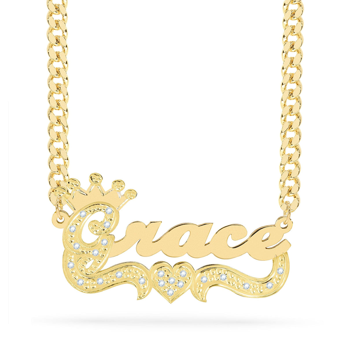Diamonds Custom Name Necklace &quot;Grace&quot;