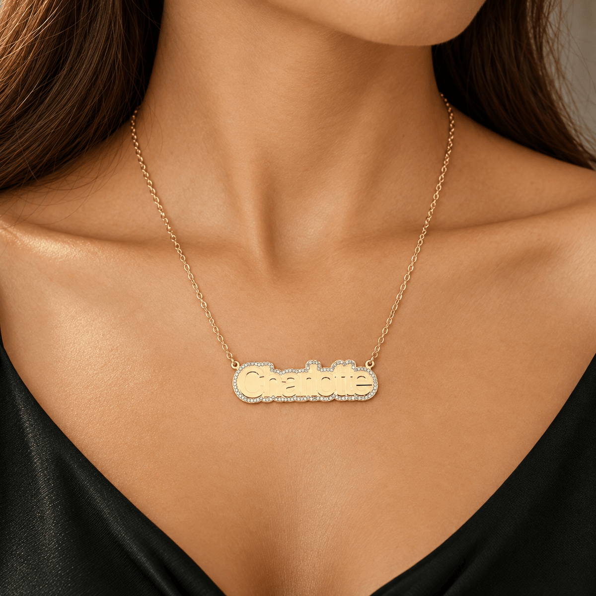 Double Nameplate Custom Necklace