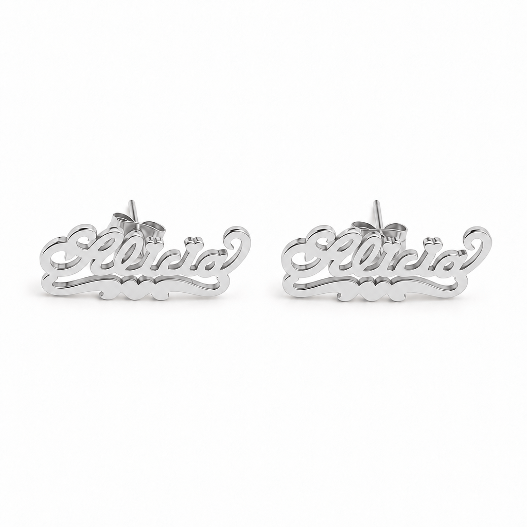 Name Post Earrings