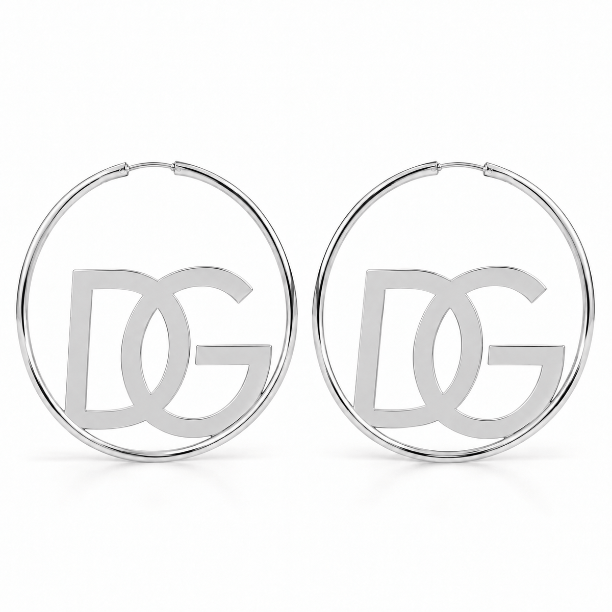 Personalized Two Initials Hoop Earrings