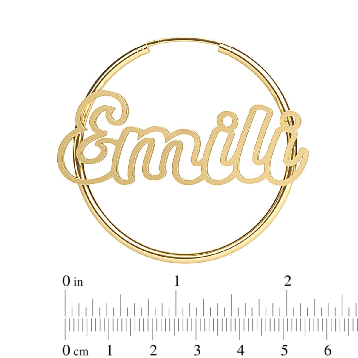 Cutout Name Hoop Earrings