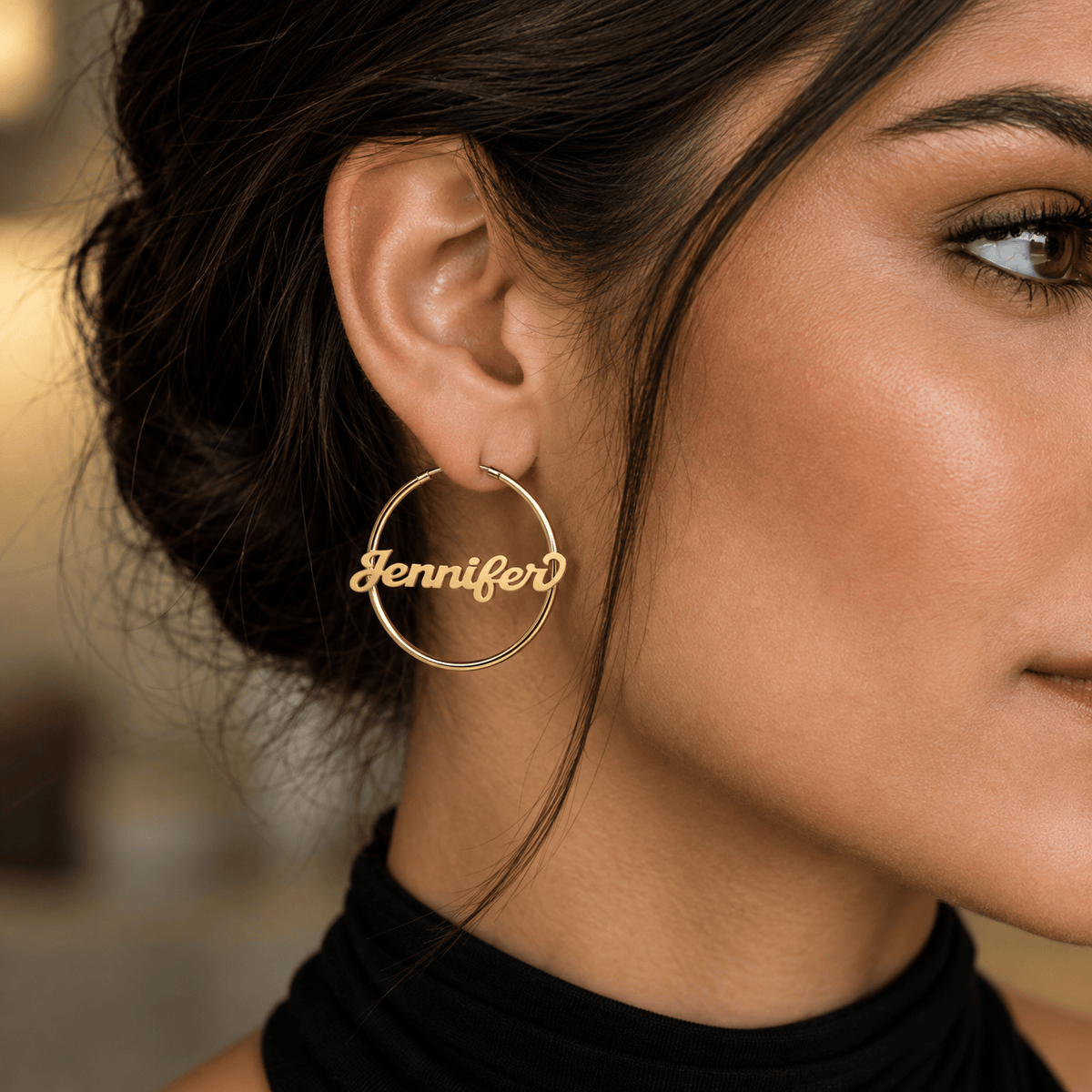 Name Hoop Earrings