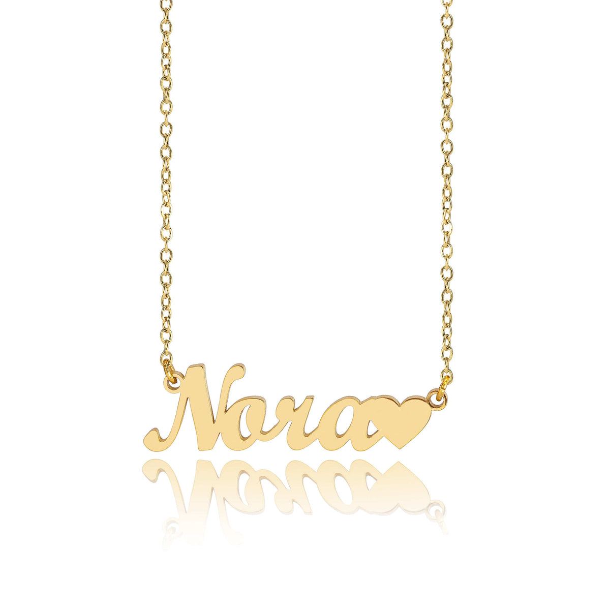 Personalized Heart Single Nameplate Necklace
