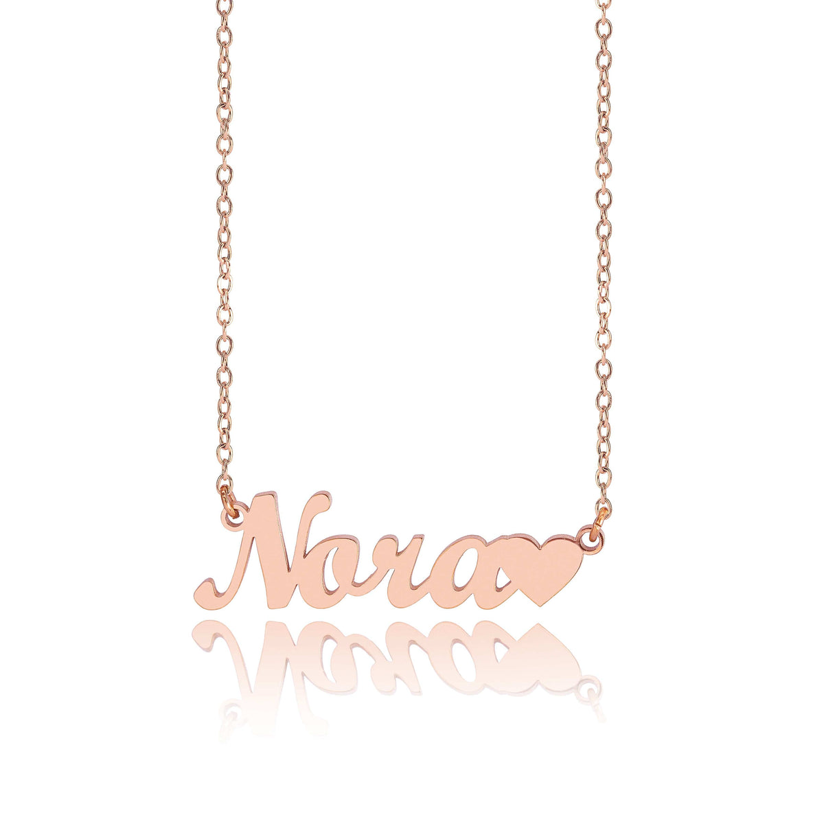 Personalized Heart Single Nameplate Necklace
