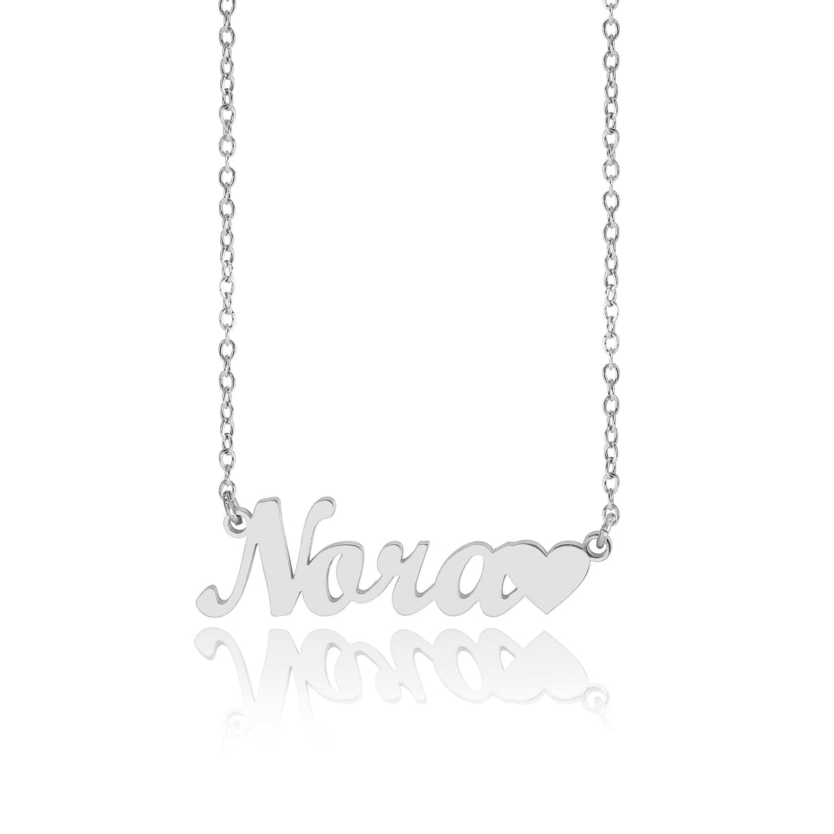 Personalized Heart Single Nameplate Necklace