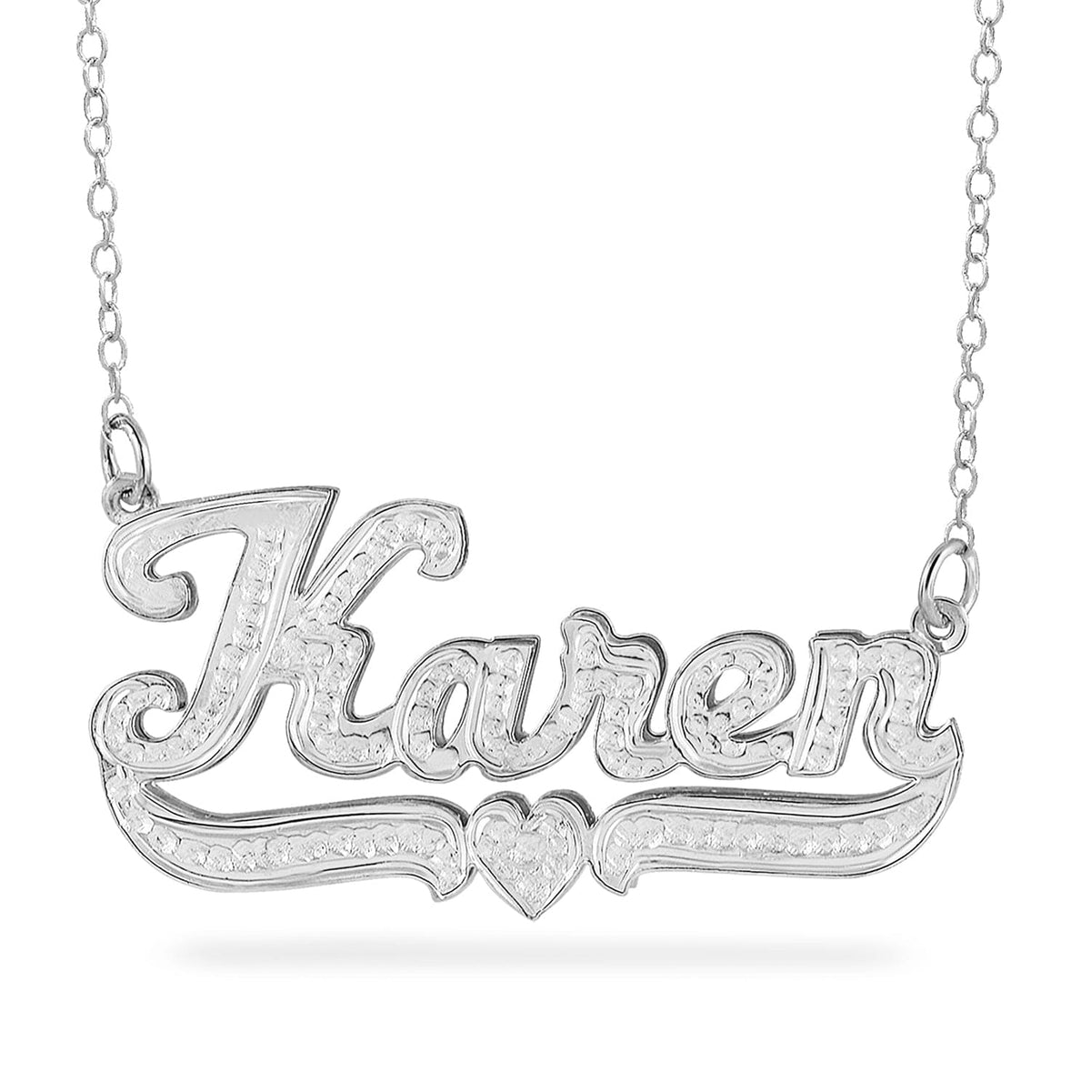 Double-plated Script Name Necklace