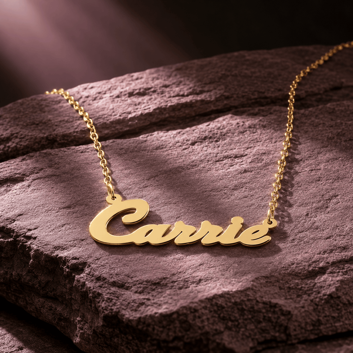 Personalized Script Nameplate Necklace