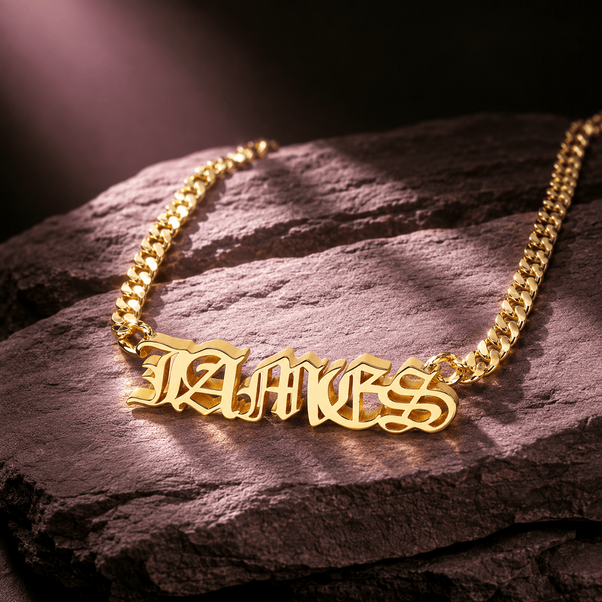 Personalized Gothic 3D Name Necklace