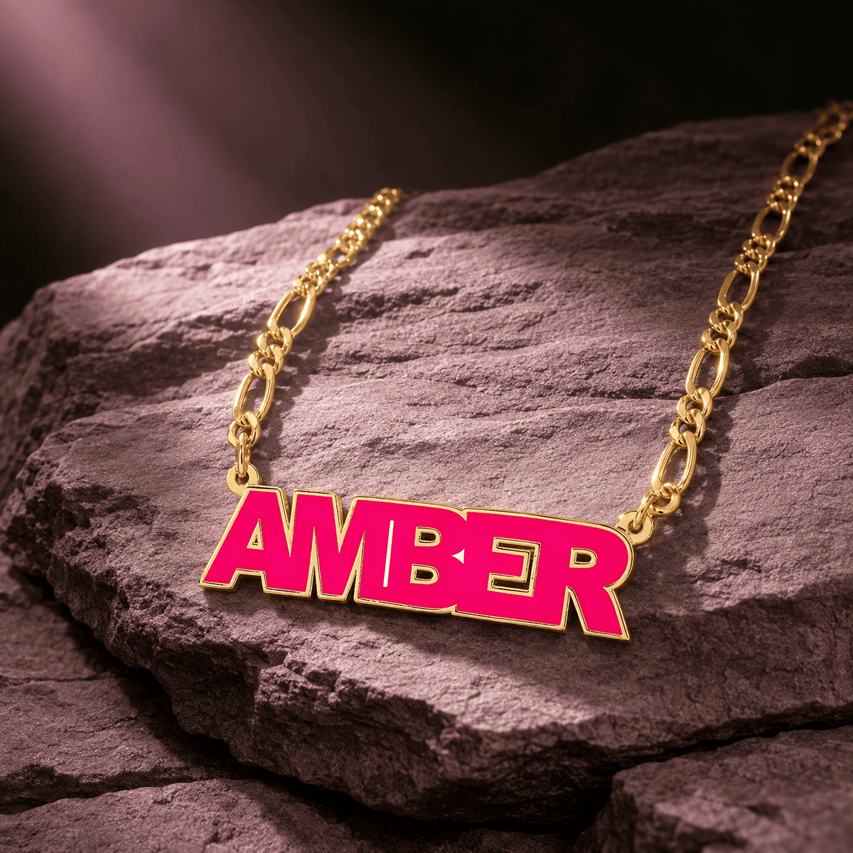 Custom Glow in the Dark Nameplate Necklace