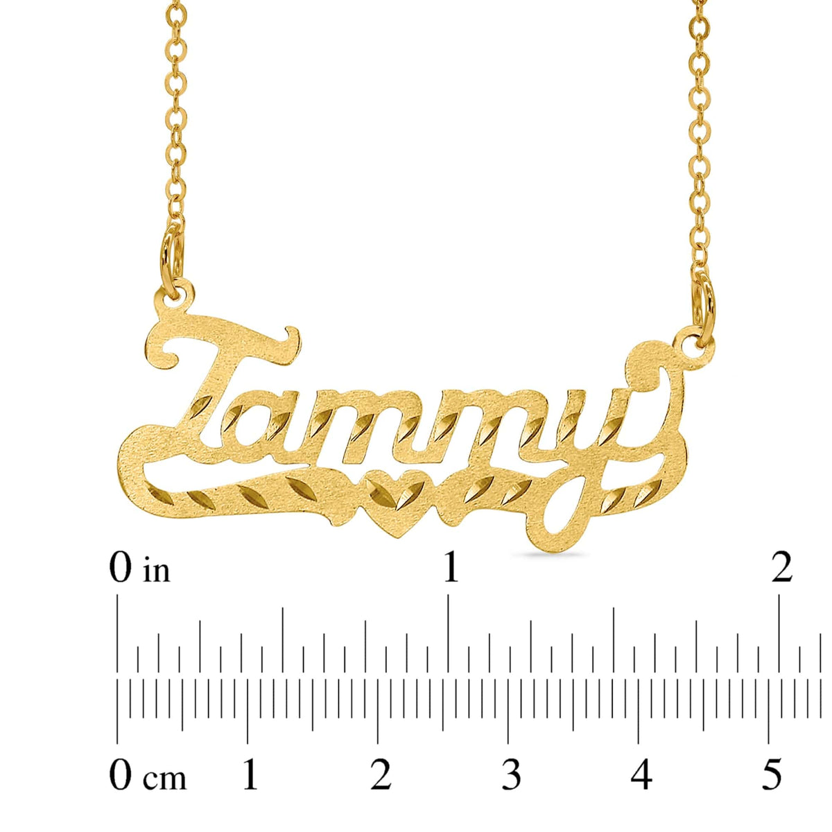 Name Pendant in Diamond cut