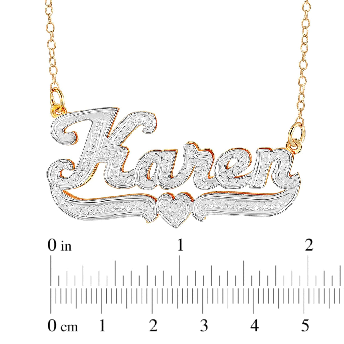 Double-plated Script Name Necklace