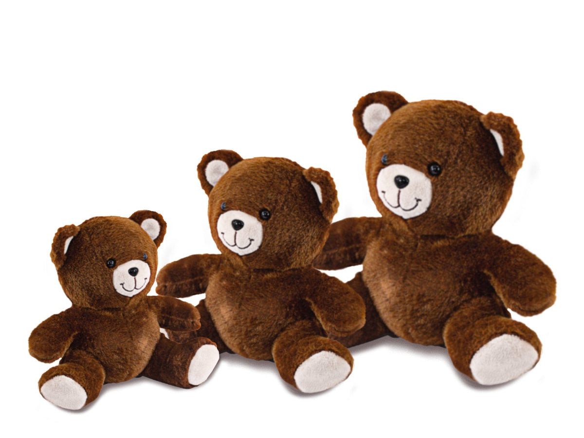 Set of 3 Brown Teddy Bears (Small, Medium and Large)