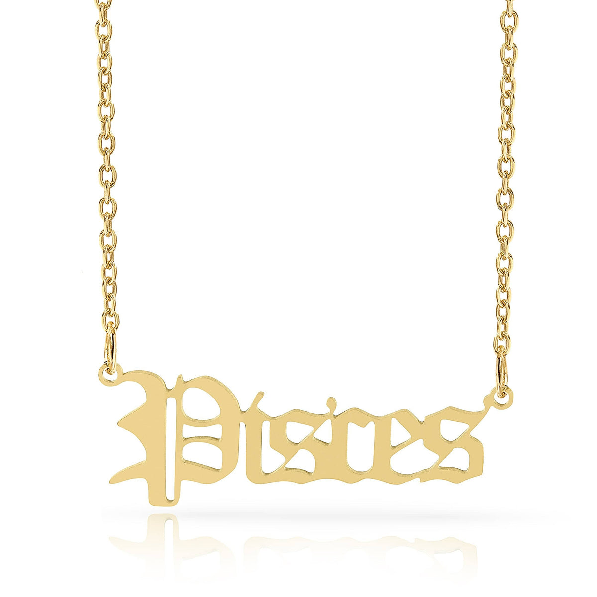 Personalized Gothic Single Nameplate Necklace
