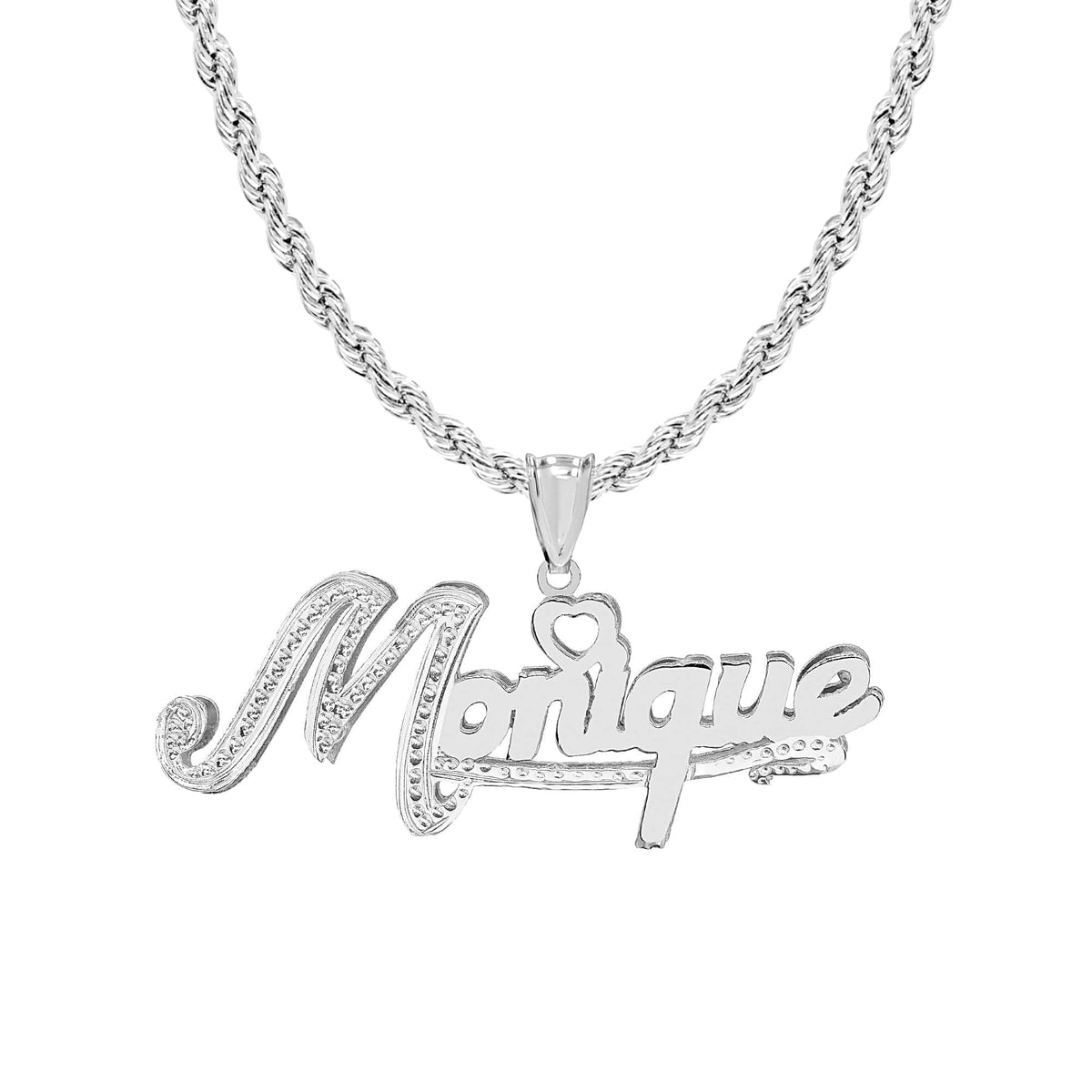 Personalized Double Plated Nameplate Necklace &quot;Monique&quot;