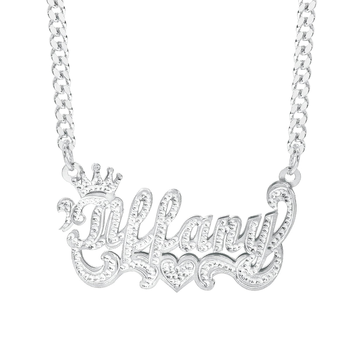 Personalized Crown Double Plated Name Necklace &quot;Savannah&quot;